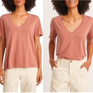MARINE LAYER Women's Rose
Boyfriend V-Neck Tee Relaxed Fit
T-Shirt Medium M Top